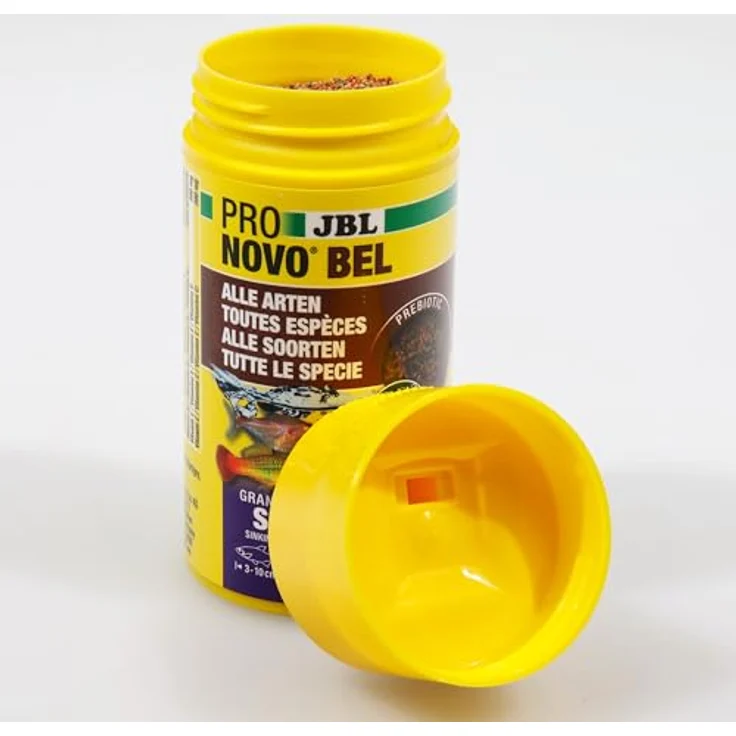 JBL PRONOVO BEL GRANO, Fischfutter-Granulat für Aquarienfische (3-10 cm), prebiotisch, 100 ml, Größe S, Klickdosierer – Bild 7
