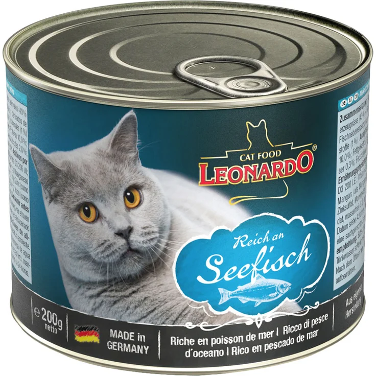 Leonardo Katzenfutter All Meat, 6 x 200 g, reich an Seefisch, getreidefrei und glutenfrei, ohne künstliche Zusatzstoffe