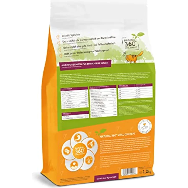 I Love My Cat Hochwertiges getreidefreies Trockenfutter mit frischem Huhn, 50% tierisches Protein, hohem Omega-3-Gehalt - 1,2 kg – Bild 3