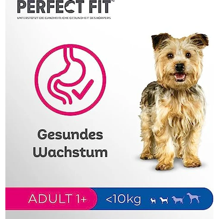 Perfect Fit Hund Adult 1+ <10kg mit Huhn, 6 x 825g, unterstützende Pflege für gesunde Haut und Fell, mit Vitamin E, Mangan und Zink – Bild 3