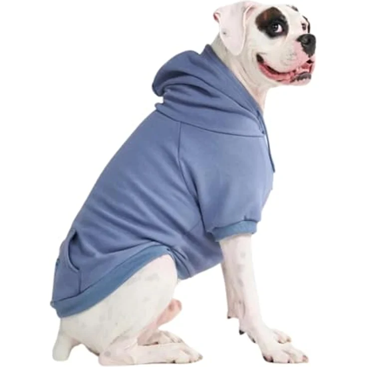 Spark Paws Hunde-Kapuzenpullover, Premium-Qualität mit Fleece-Innenseite, 4-Wege-Stretch für optimale Passform, Slate Blue, 4XL – Bild 1