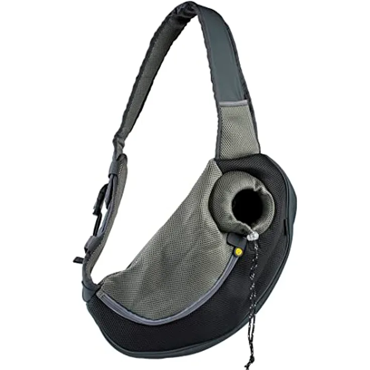EBI, Sarah Crazy Paws Transporttasche aus Nylon S – 25 x 15,5 x 43 cm, Schwarz, Transport, Schwarz, Hund