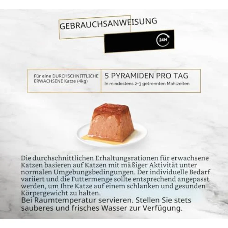 Gourmet Purina Revelations Mousse mit Sauce, Nassfutter für Katzen, Huhn, 6 Packungen mit 4 Pyramiden à 57 g, 24 Stück, 100 % ausgewogen – Bild 4