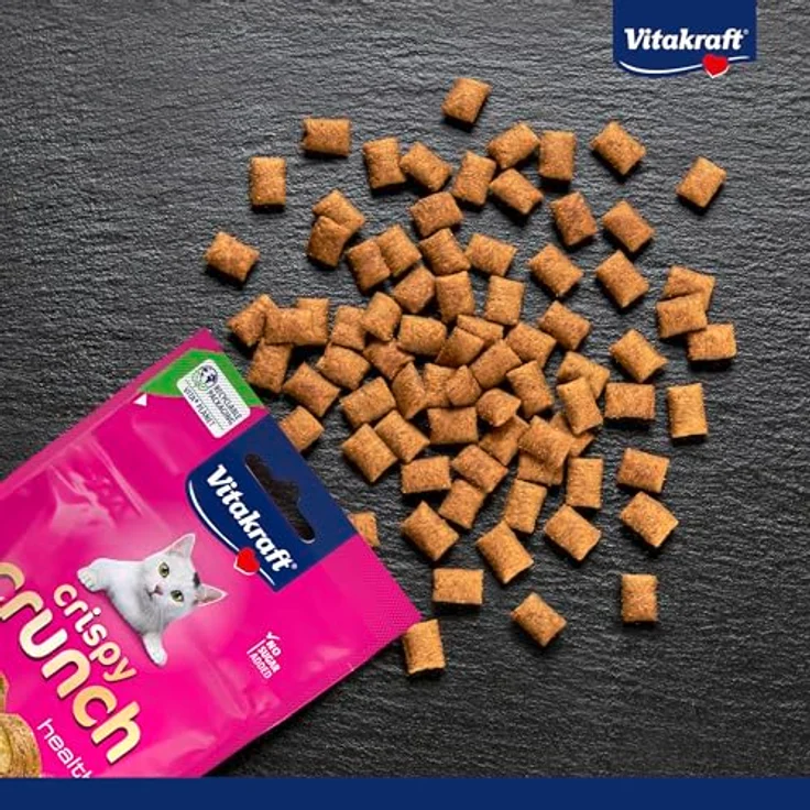 Vitakraft Katzensnack Crispy Crunch mit Malz, 4x60g, für gesunde Haarballen-Vorbeugung – Bild 2
