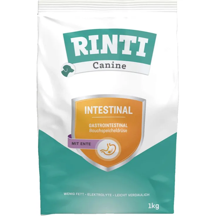 Rinti Canine Hunde-Trockenfutter Intestinal, nährstoffreiches Futter für alle Lebensphasen, 1kg