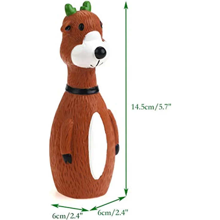 Chiwava 3 Stücke Latex Quietsch Weihnachts-Hundespielzeug, 5.7" interaktives Kau- und Quietschspielzeug für kleine Hunde – Bild 5