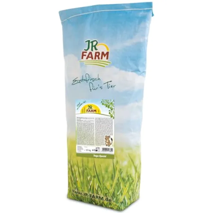 JR FARM Degu-Spezial, 10 kg Alleinfutter-Mischung für Degus, zuckerfrei und gentechnikfrei, mit Kräutern und Blüten