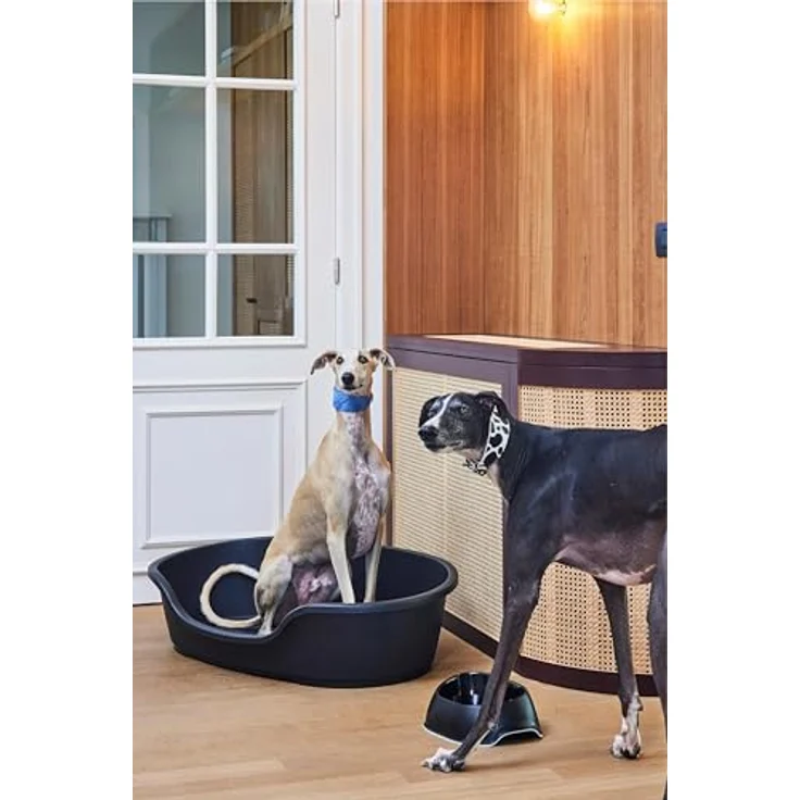 adena Hundekorb Kunststoff 104 cm, robuster Hundebett mit Anti-Rutsch-Füßen und Bodenbelüftung, olivegrün – Bild 5