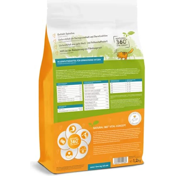 I Love My Cat Hochwertiges getreidefreies Trockenfutter mit frischem Lachs und hohem Omega-3-Gehalt für Katzen - 1,2 kg - Ideal für eine gesunde Ernährung – Bild 2