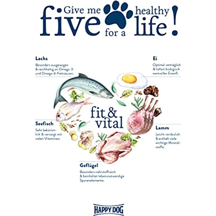 Happy Dog fit & vital Senior, 12 kg Hundefutter für ältere Hunde, mit L-Carnitin, ohne Gentechnik, weizenfrei – Bild 3