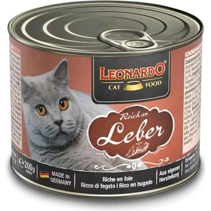 LEONARDO Nassfutter Leber, Getreidefreies Feuchtfutter für Katzen, 6x200g Alleinfutter in hochwertiger Qualität – Bild 2