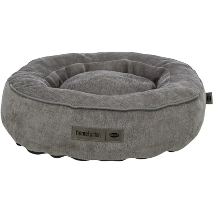 Trixie Hundebett Vital Lennox, rundes orthopädisches Hundekissen in Grau, Ø50cm mit viskoelastischem Schaum für Memory-Effekt, pflegeleicht und rutschfest - 371320 – Bild 1