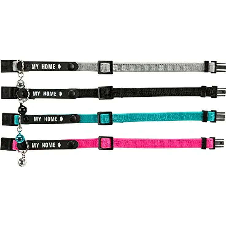 TRIXIE Katzen-Halsband Katzenhalsband mit Adresslasche, Nylon, diverse Farben – Bild 2