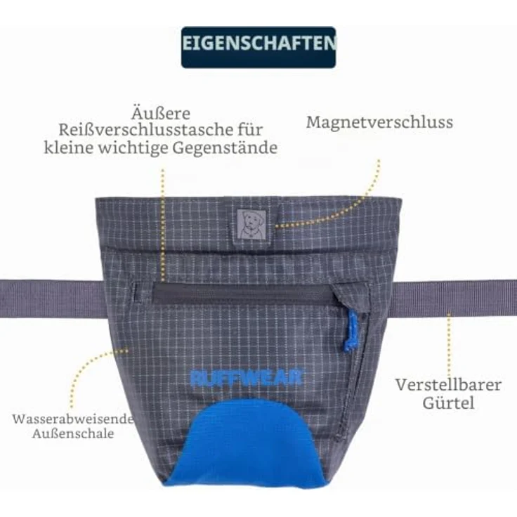 Ruffwear Treat Trader, Leckerlibeutel mit Magnetverschluss und verstellbarem Gurt, River Rock Green – Bild 5