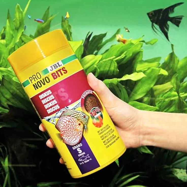 JBL PRONOVO BITS GRANO, Hauptfutter für Diskus und Buntbarsche, sinkendes Granulat, Größe S, 1000 ml, hohe Akzeptanz durch natürliche Rohstoffe – Bild 6