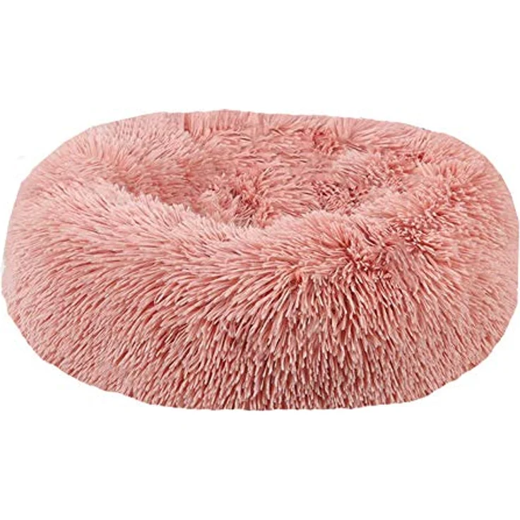 BVAGSS Rundes Hundebett, Flauschiges Donut Katzenbett aus Ultra Weichem Plüsch, Waschbar, 70 cm, Bean Paste für Kleine und Mittelgroße Hunde, Katzen – Bild 1