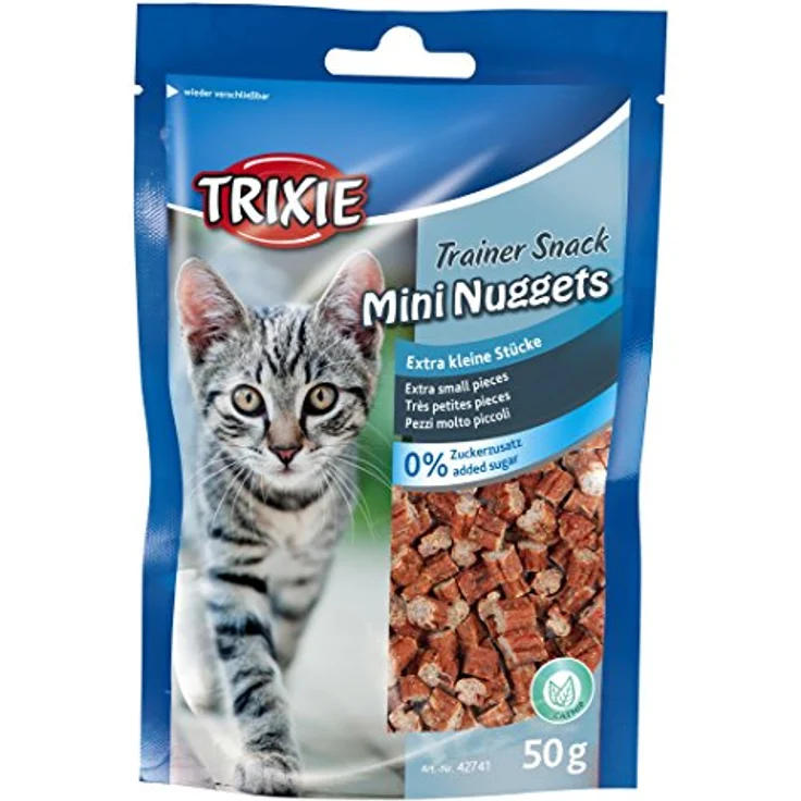 Trixie PREMIO Trainer Snack Mini Fish Nuggets, glutenfreier Katzensnack mit Thunfisch und Katzenminze, Sparpaket: 6 x 50 g – Bild 1