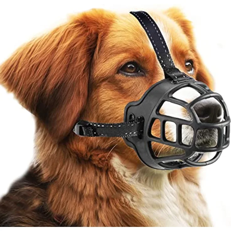 OHCOZZY Maulkorb für Hunde, Silikon-Korb für kleine, mittlere und große Hunde, atmungsaktiv und bequem, mit verstellbaren Riemen (Größe 2, Schwarz)