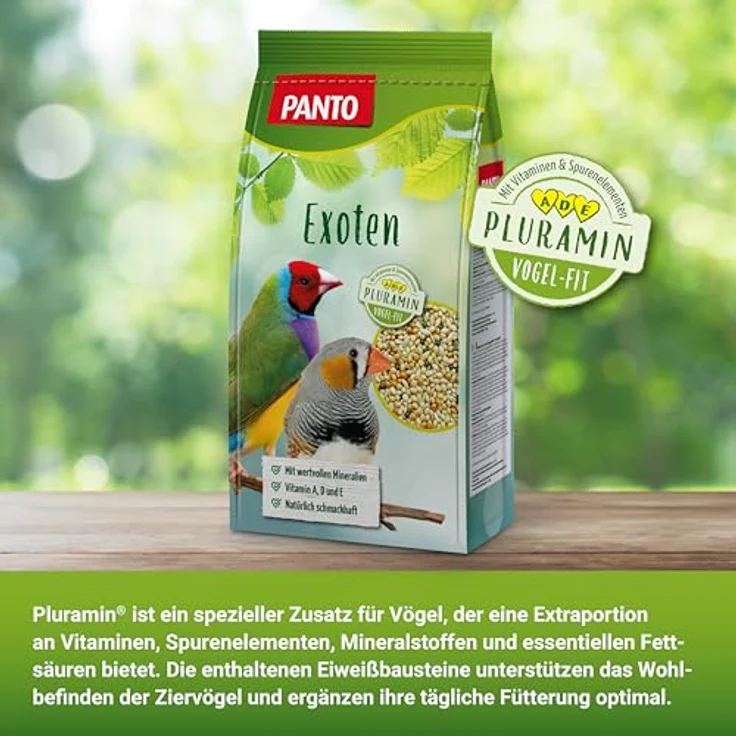 PANTO Exotenfutter mit Pluramin, 5x1 kg - Ziervogelfutter für Finken und exotische Vögel, ohne Nüsse, mit Vitalkörnchen – Bild 5