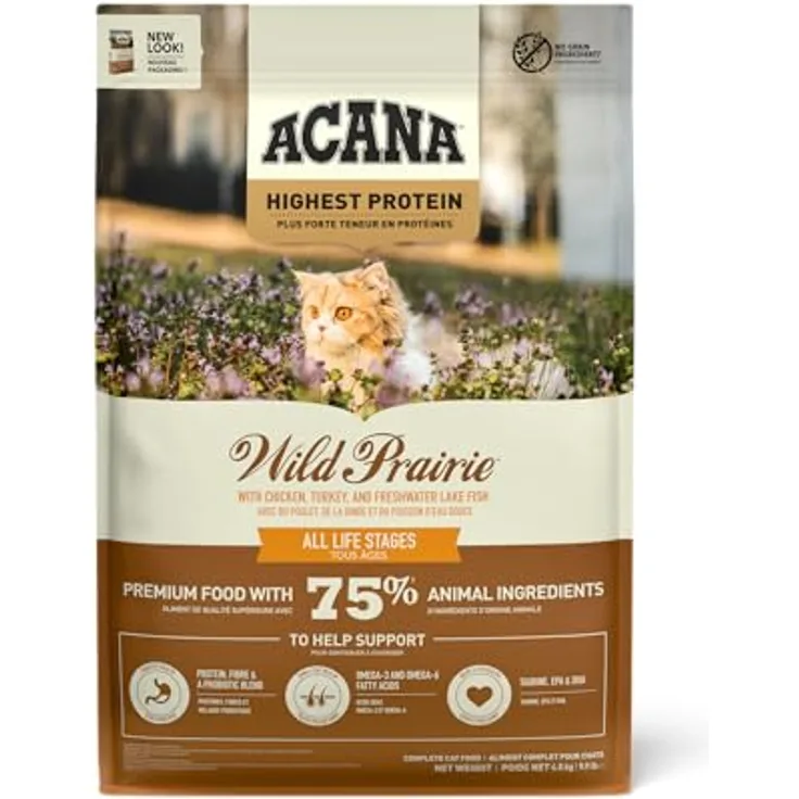 Acana Wild Prairie Cat, Trockenfutter für Katzen aller Lebensphasen, 4,5 kg