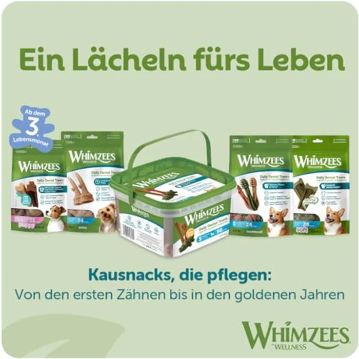 WHIMZEES Antler Dental Treats, 360 g, vegetarischer Kausnack für Hunde, glutenfrei und zuckerfrei – Bild 8