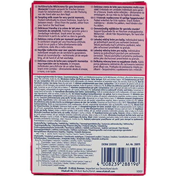 Vitakraft Milky Melody, Katzensnack mit Käsegeschmack, laktosereduziert, 70g – Bild 3