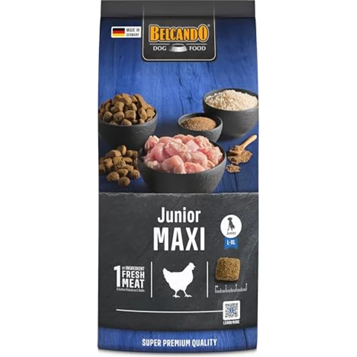 Belcando Junior Maxi Hundefutter, Trockenfutter für Junghunde großer Rassen, Alleinfuttermittel ab 4 Monaten, 1 kg – Bild 1