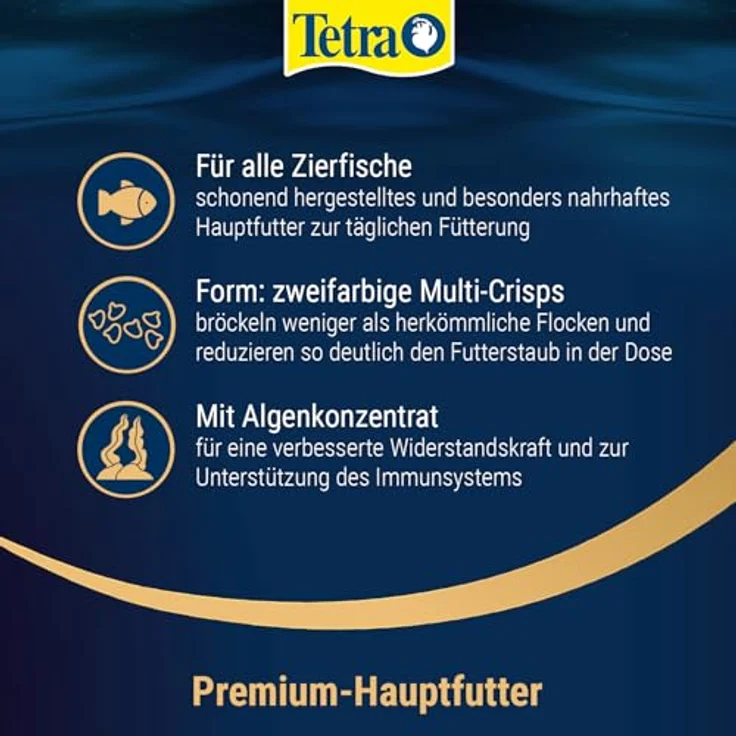 Tetra Pro Algae Multi-Crisps, Premium Fischfutter mit Algenkonzentrat für erhöhte Widerstandskraft, 250 ml Dose – Bild 5