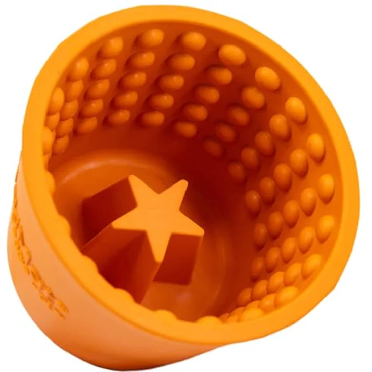 LickiMat Futternapf LickiMat Yoggie Pot, Futternapf in Becherform mit Noppen aus natürlichem Gummi, blau – Bild 4