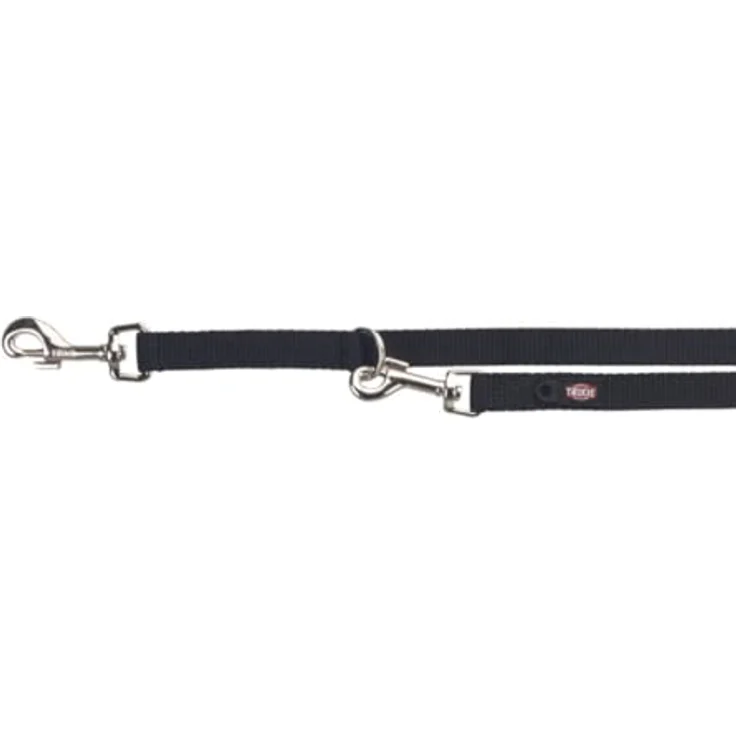 TRIXIE Hundeleine Premium M–L, 2,00 m, 20 mm, schwarz - verstellbare Leine mit belastbarem Gurtband für mittelgroße bis große Hunde - 200501 – Bild 2