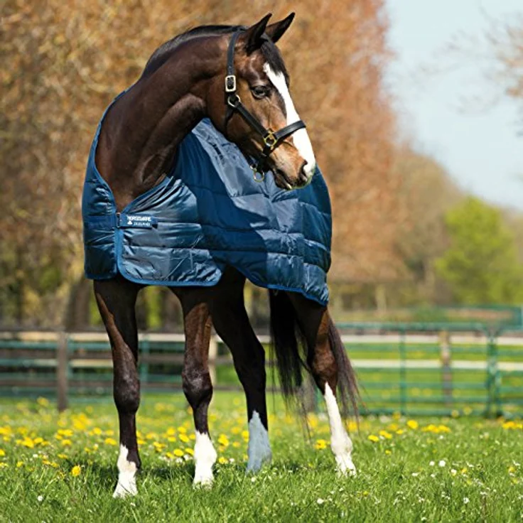 Horseware Irland Pferdedecke ABAD62, 200 g, atmungsaktive Outdoordecke, marineblau, 6'6" (198 cm)