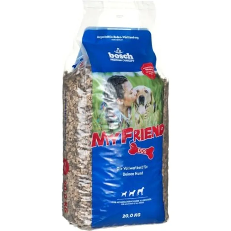 bosch My Friend Kroketten, Hundefutter für ausgewachsene Hunde aller Rassen, 20 kg - ausgewogene Rezeptur mit überzeugender Akzeptanz