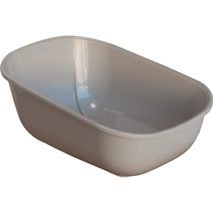adena Katzentoilette Sondermodell 50, Katzenklo mit Haube in Hochglanz Weiß und graubeige, inkl. Schaufel, Filter und erhöhtem Eingang – Bild 4