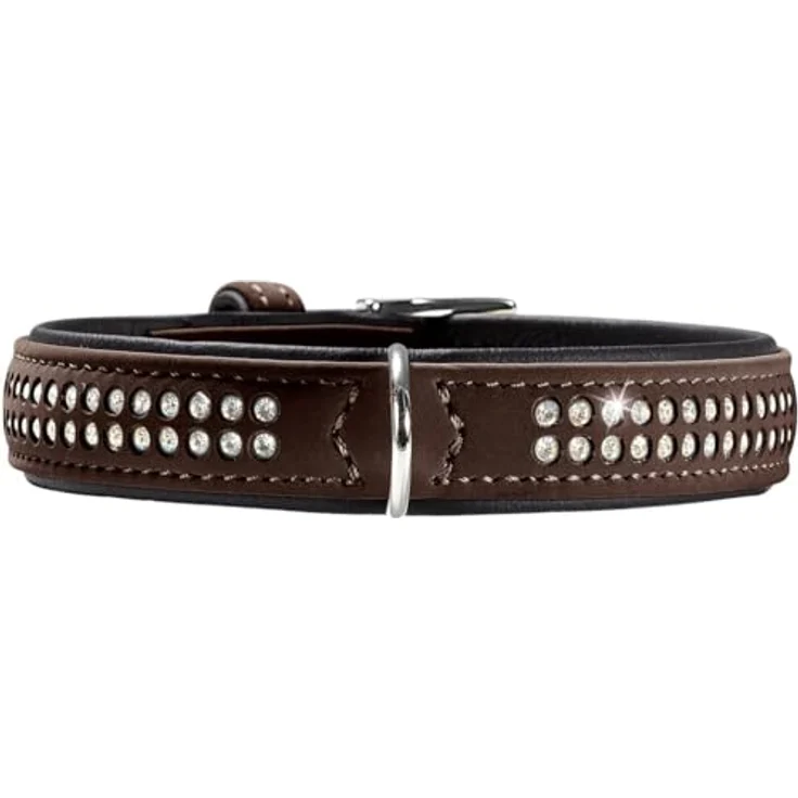 Hunter Hunde-Halsband Softie Deluxe braun-schwarz XS-S – Bild 2