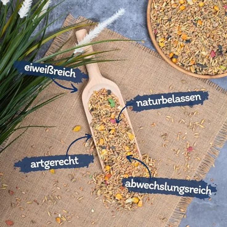 Lyra Pet® Nagerfutter 20 kg, Alleinfutter für Nagetiere, artgerecht & nährstoffreich, geeignet für Hamster, Mäuse, Ratten, Meerschweinchen & Kaninchen – Bild 2