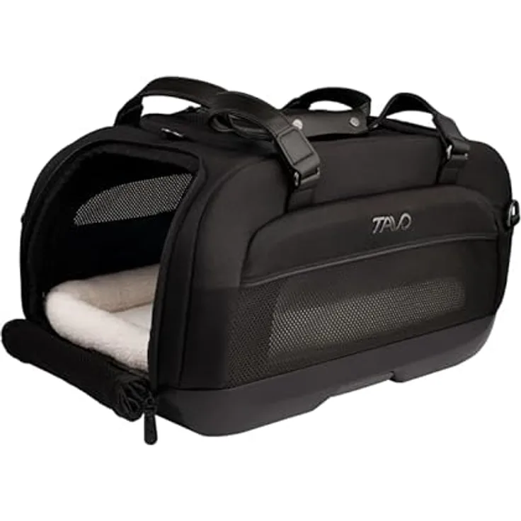 Tavo Hunde-Transportbox Dupree II Tiertransporttasche, für Tiere bis 9 kg, mit integriertem Isofix-System, blau