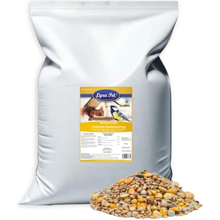 Lyra Pet® Taubenfutter Standardmischung, 25 kg, vollwertiges Basisfutter für Jung- & Altvögel, energiereiche Zutaten, mit lebensnotwendigen Mineralien & Spurenelementen – Bild 1