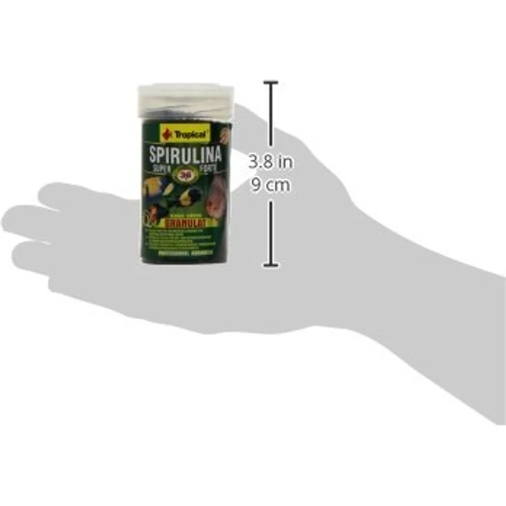 Tropical Super Spirulina Forte Granulatfutter, 36% Spirulina für algenfressende Cichliden und Meerwasserfische, 100 ml – Bild 2