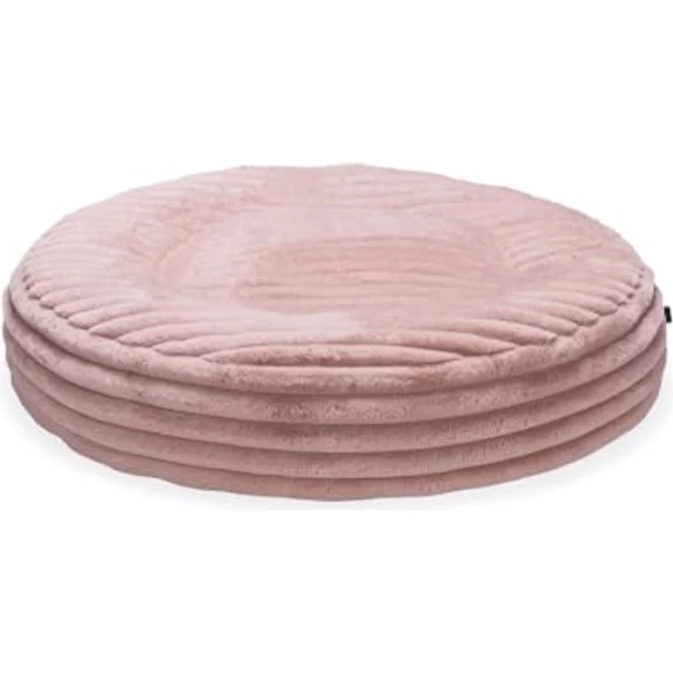 Designed By Lotte Tierkissen Hundekissen Reza rund rosa, rutschfeste Unterseite – Bild 1