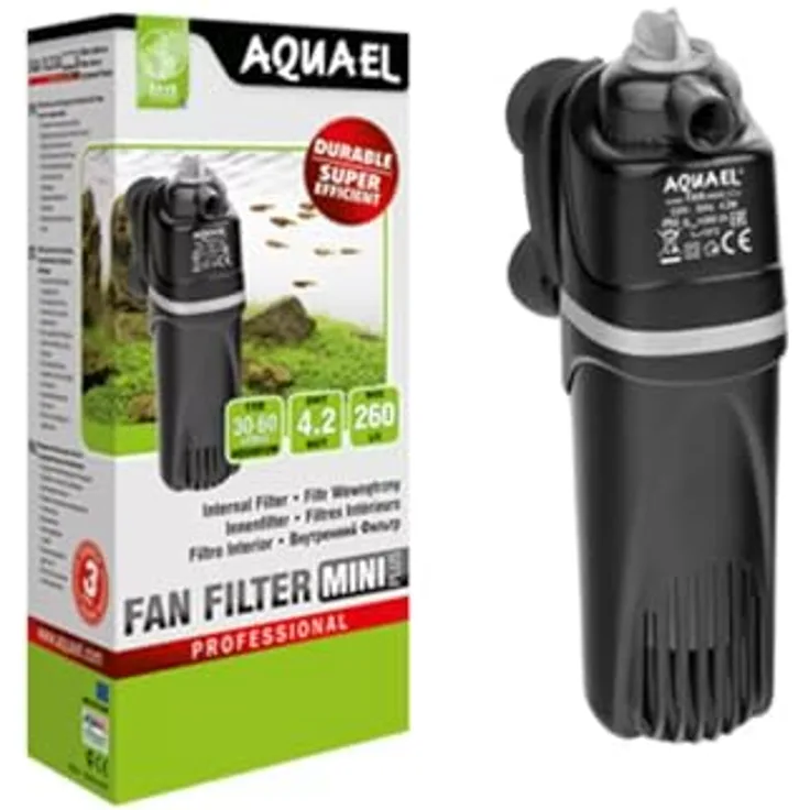 Aquael FAN mini Plus, Innenfilter für Aquarien bis 60L, 260 L/h Durchfluss, schmutzresistent