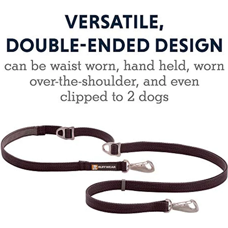 Ruffwear Hundeleine Switchbak Leash Blue Pool, verstellbare Länge mit V-Ringen, leichtes Gurtgewebe – Bild 5