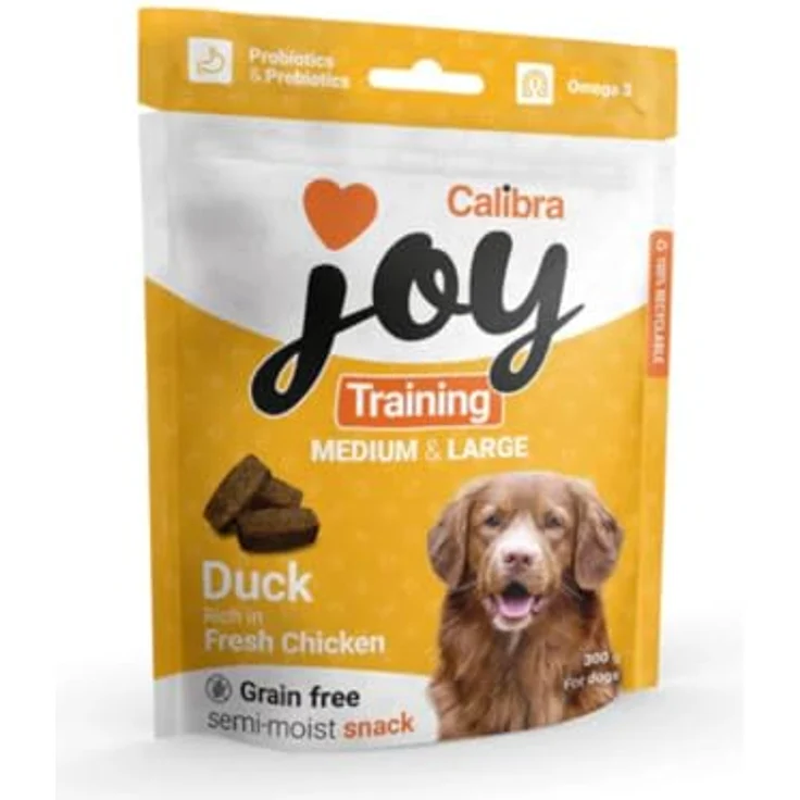 CALIBRA Joy Dog Training M & L, Hundesnack mit Enten- und Hühnchenfleisch, 300G – Bild 1
