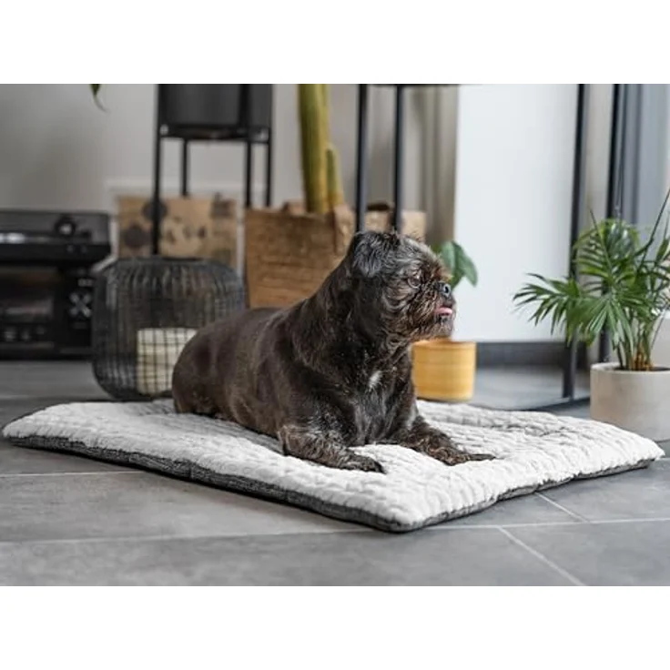 TrendPet Hundedecke Heaven Wendedecke für Hunde und Katzen, gefüttert, grau, 110x70 cm – Bild 4