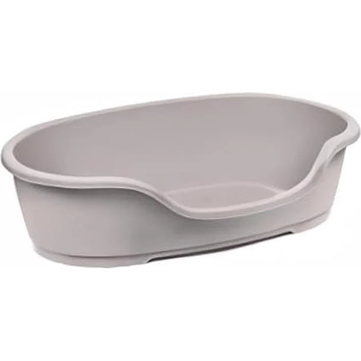 adena Hundekorb Kunststoff 81 cm, robustes Hundebett mit Anti-Rutsch-Füßen, graubeige – Bild 4