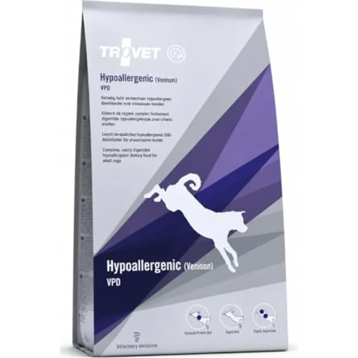 Trovet Hirsch-Kartoffel Hypoallergenic VPD, getreidefreies Diätalleinfutter für Hunde mit Futtermittelunverträglichkeiten, 3 kg, mit Omega-3/-6 Fettsäuren – Bild 1
