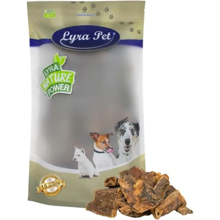 Lyra Pet® Rinderherz getrocknet, 1 kg Kausnack für Hunde - fettarm, naturbelassen, proteinreich