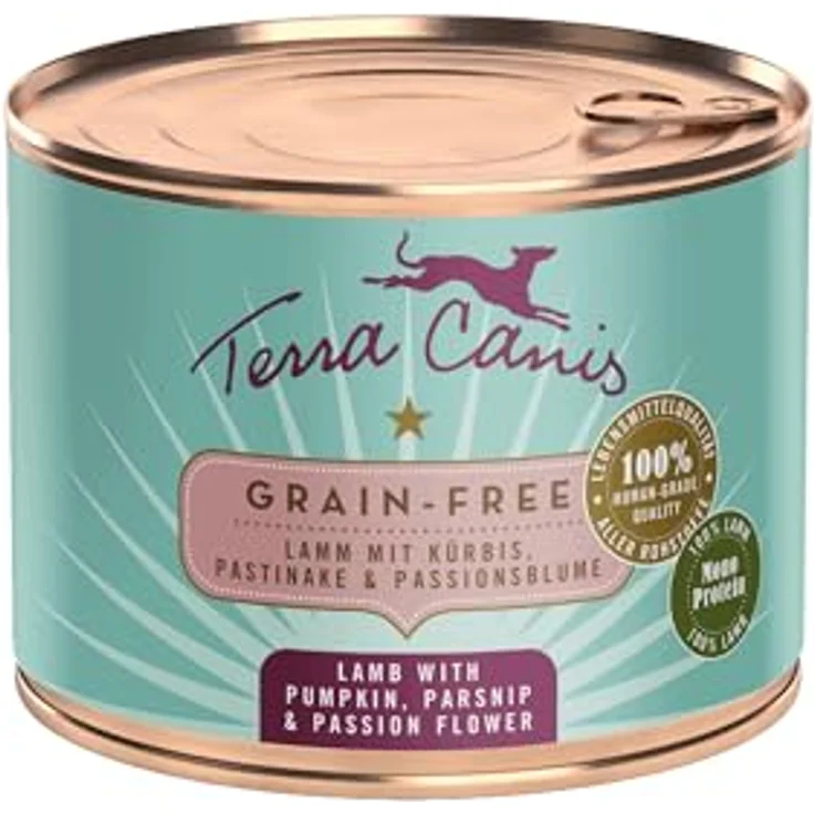 Terra Canis Lamm, Kürbis, Pastinake & Passionsblume - Getreidefreies Nassfutter, 200g I 100% Lebensmittelqualität, glutenfrei & gesund – Bild 1