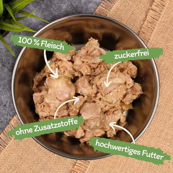 Lyra Pet Lecker.Pet® | 6 x 400 g Leo's 100% Hühnermuskelfleisch Katzen Nassfutter | Getreidefrei, ohne Zuckerzusatz, ohne Zusatzstoffe, reich an Proteinen – Bild 2
