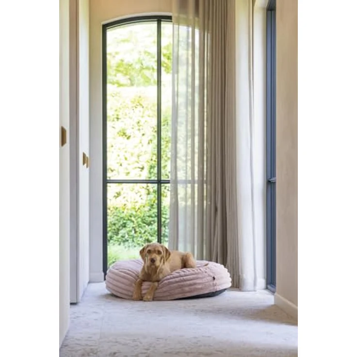 Designed By Lotte Tierkissen Hundekissen Reza rund rosa, rutschfeste Unterseite – Bild 2