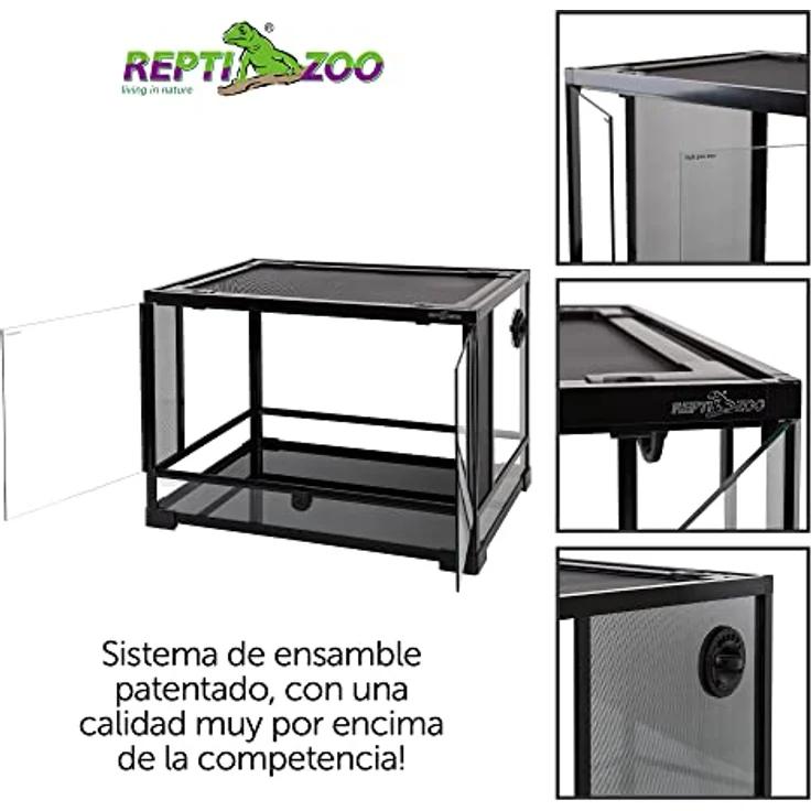 ReptiZoo Glasterrarium 60x45x45cm, zerlegbar mit Schwenktüre und einzigartiger Ventilation, verschickbar RK0107 – Bild 8